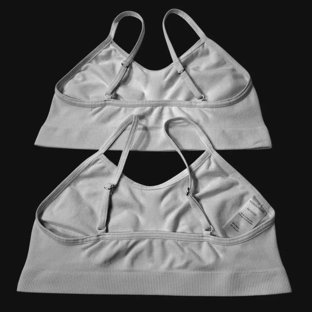 Nordstrom Girls Seamless Bralette Set of 3 White Medium/Large